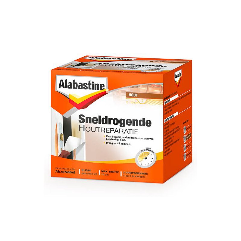 Alabastine 2 comp. houtreparatie SNELDROGEND 500 gram van Alabastine voordelig bij Goudverf.com