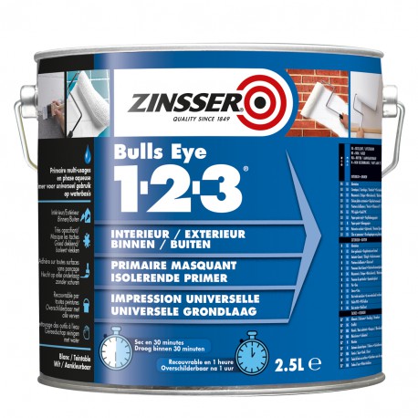Zinsser Bulls Eye 1-2-3 watergedragen hechtprimer met isolerende werking