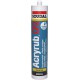 Acrylaatkit Soudal Acryrub CF2 310 ml OVERSCHILDERBAAR NA 10 MINUTEN