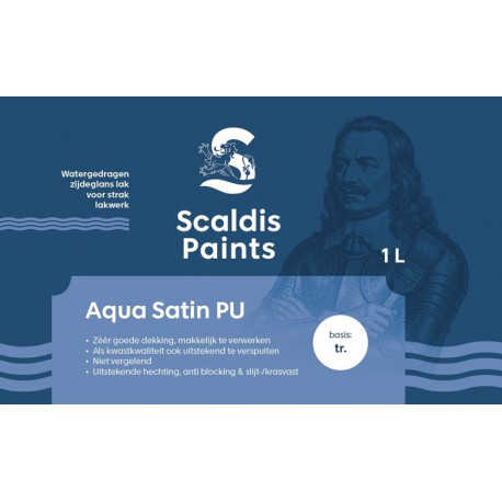 Scaldis Paints Aqua Satin PU watergedragen krasvaste lak zijdeglans