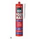 Lijmkit Bison Polymax Hi Tack Express koker 425 gr.WIT